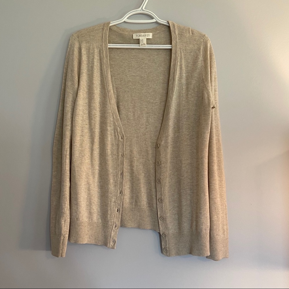 Forever 21 Tan Cardigan
